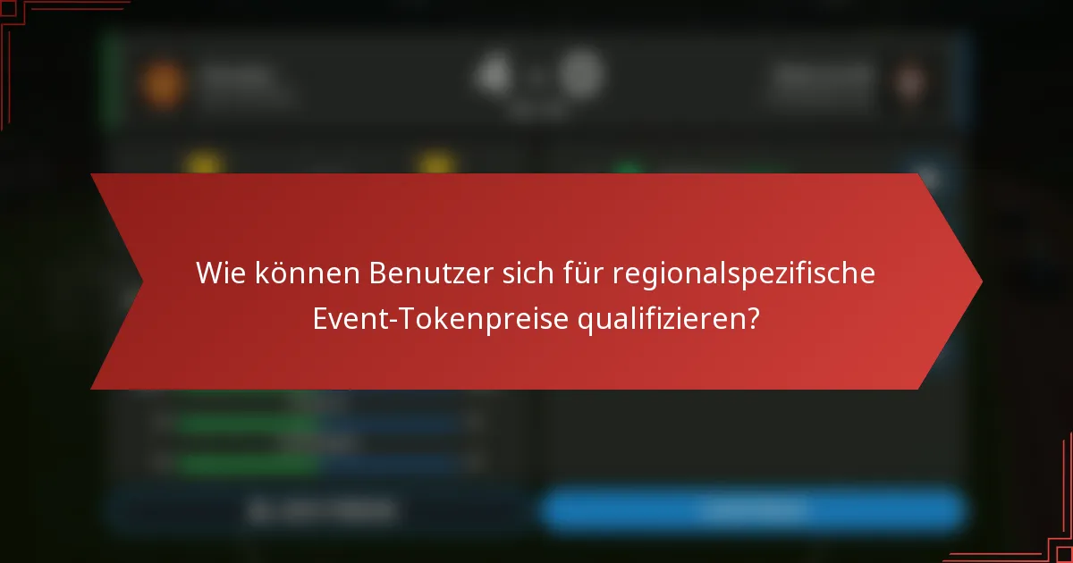 Wie können Benutzer sich für regionalspezifische Event-Tokenpreise qualifizieren?